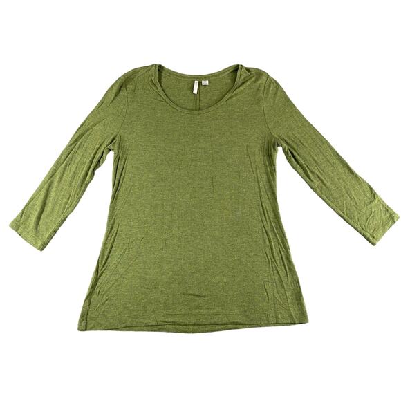 C Est 1946 Shirt Womens Small Green Round Neck Stretch Long Sleeve Casual - Picture 1 of 10